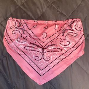 Small Pink Bandanna Tube Top
